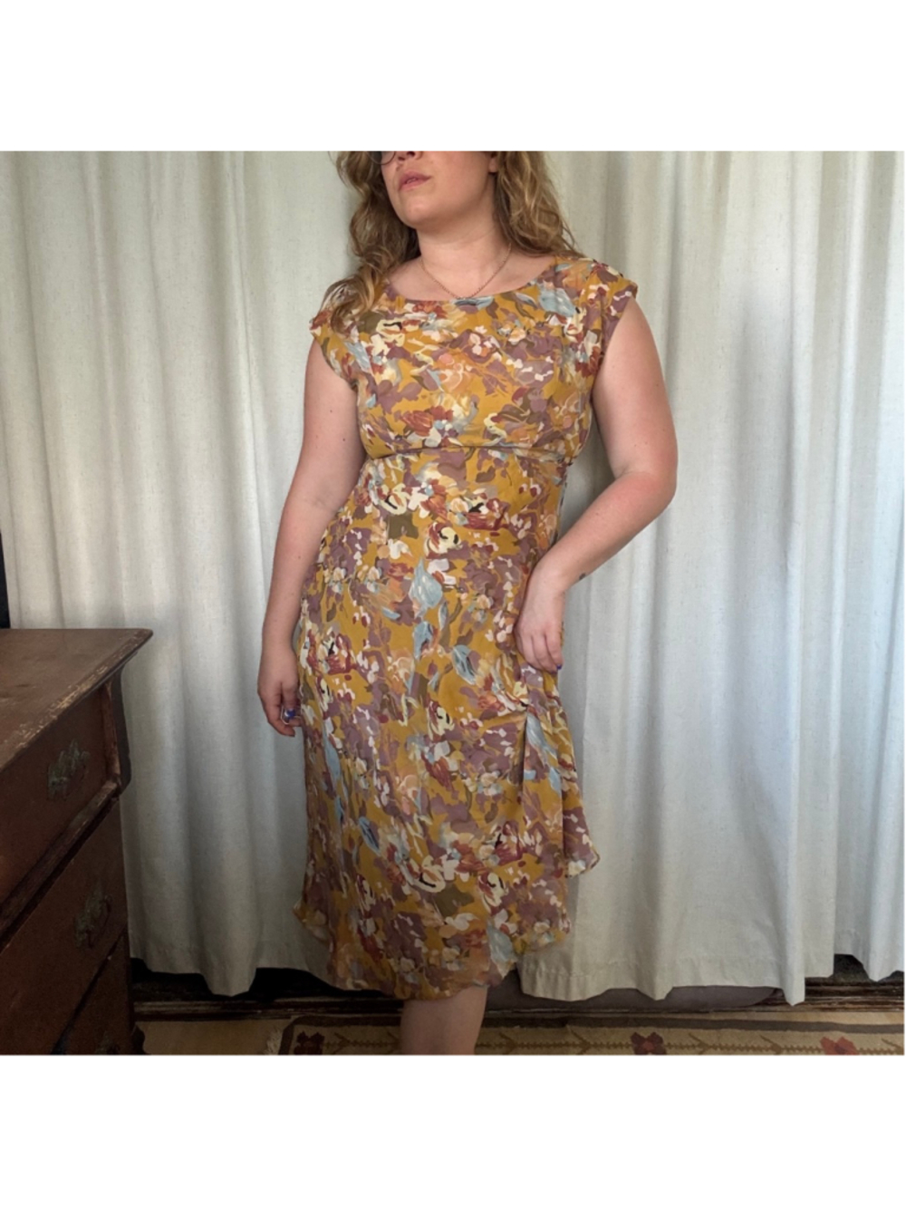 Sundance Silk Abstract Floral Dress • Size: P4